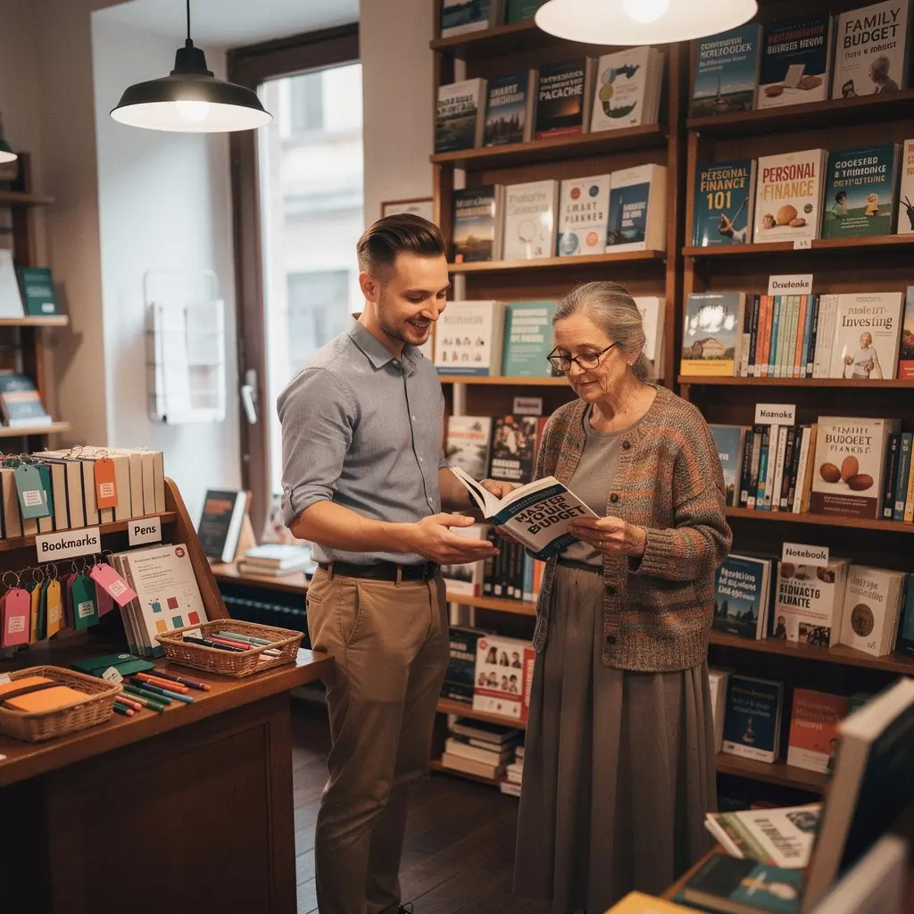 Egy asztal, tele pénzügyi tervező eszközökkel, mint például kalkulátor, jegyzetfüzet és toll.