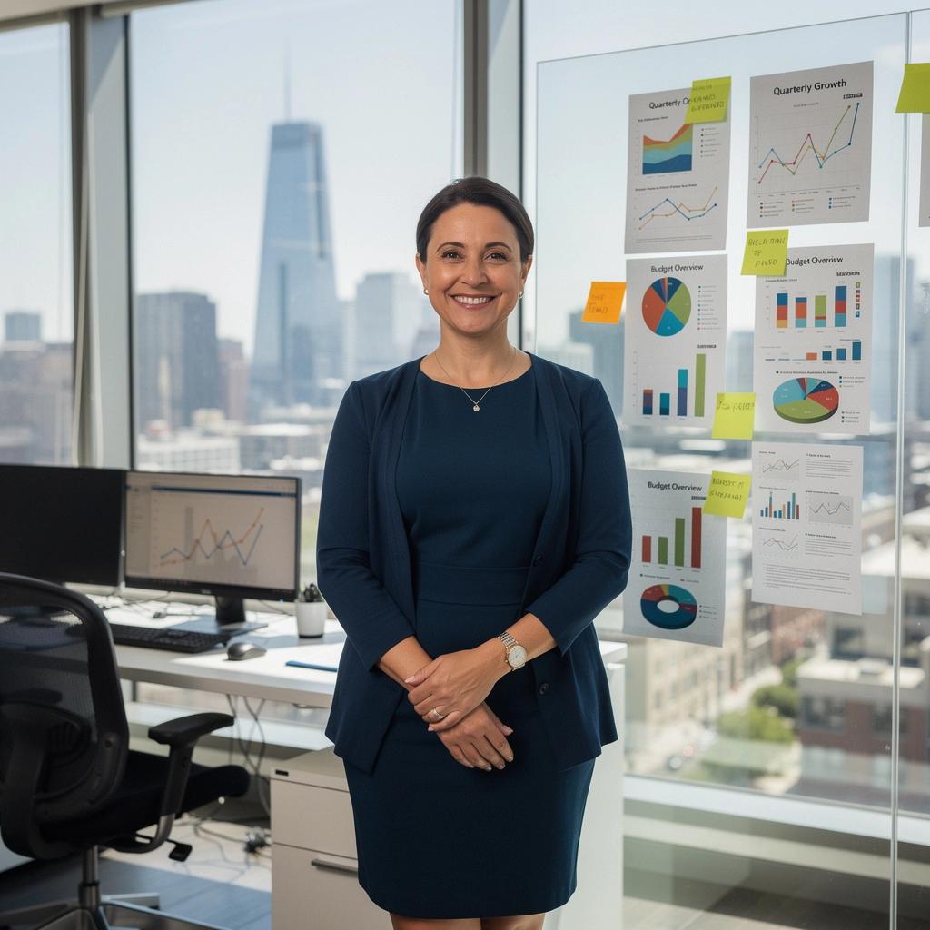 Költségvetési terv készítése közben készült, színes grafikonokat ábrázoló vizuális anyag.