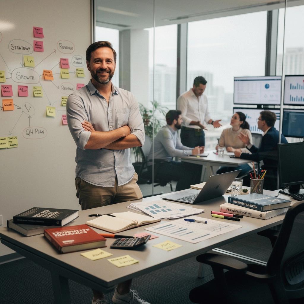 Személyes pénzügyi tanácsadás során használt eszközök és könyvek összegyűjtött képe.